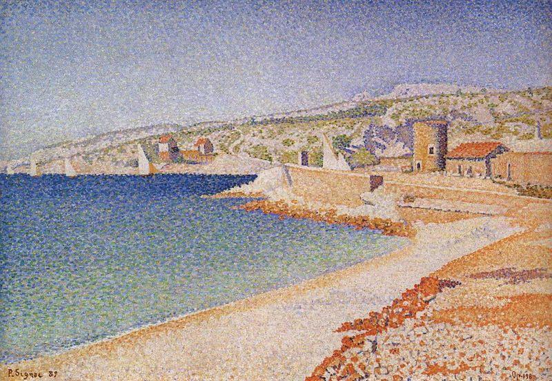 Paul Signac The Jetty at Cassis Norge oil painting art